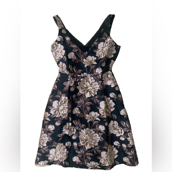 White House Black Market Fit & Flare Jacquard Floral Dress 2P NWT - Picture 8 of 16